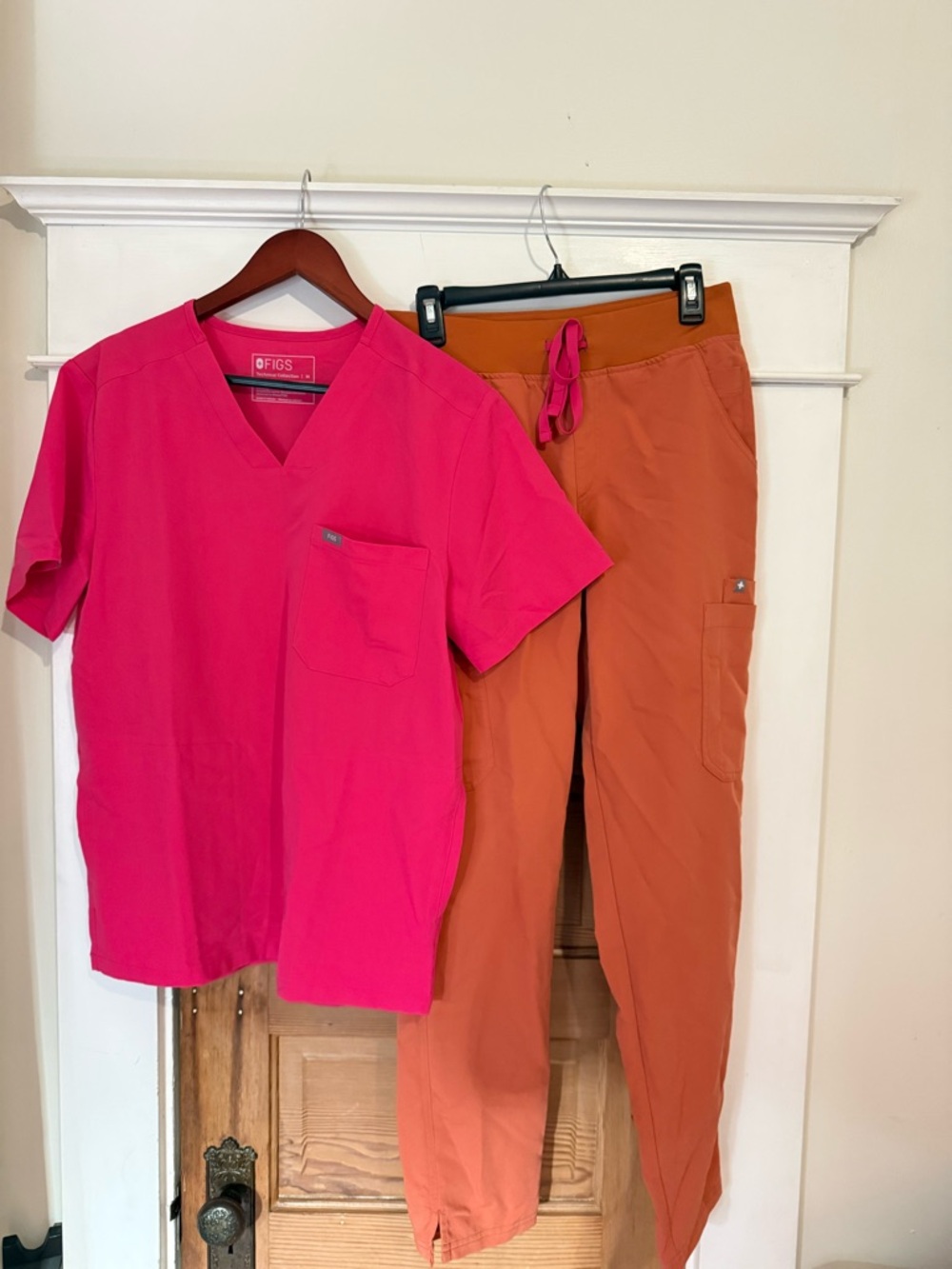 FIGS set in Ultra rose & Teracotta (one pocket top & HW Yola)